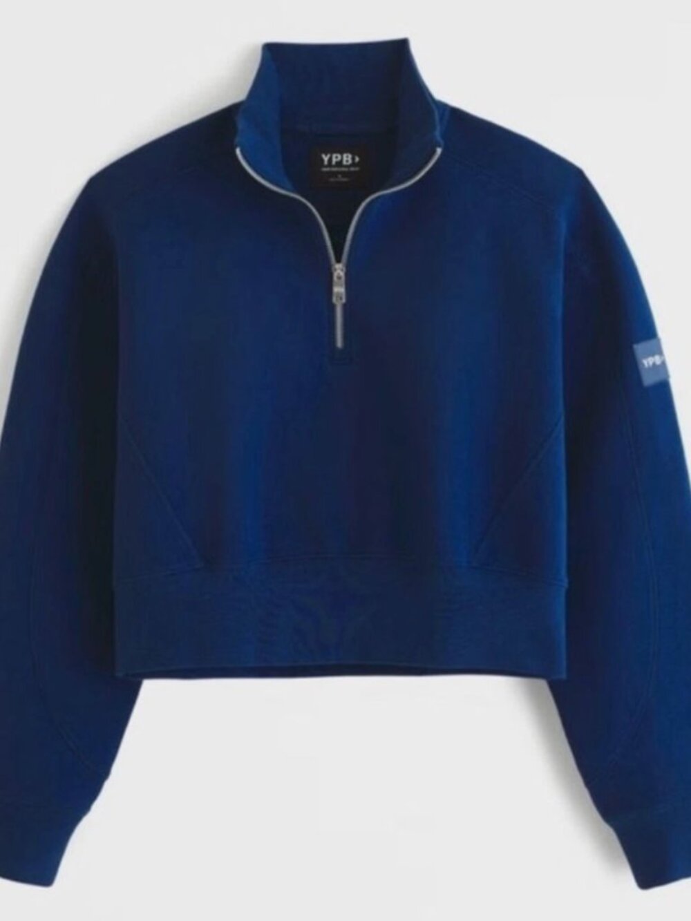 YPB Blue quarter zip sweater NWT